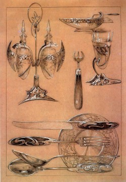 1902 Obras - Estudios11902 crayón gouache Art Nouveau checo Alphonse Mucha
